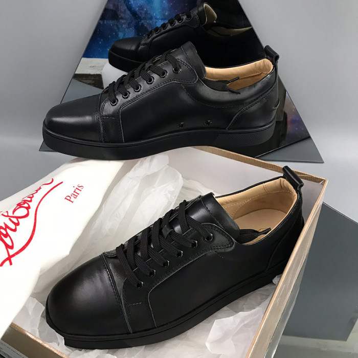 Christian Louboutin Mens Shoes Luxury Brand Red Bottom Design Louis Junior Spikes Flat with Original Box CL sneakers