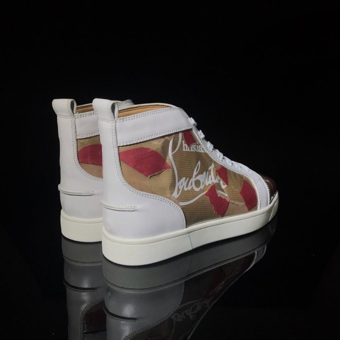 Christian Louboutin Mens Shoes Luxury Brand Red Bottom Design Louis Junior Spikes Flat with Original Box CL sneakers