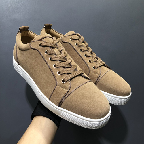 Christian Louboutin Mens Shoes Luxury Brand Red Bottom Design Louis Junior Spikes Flat with Original Box CL sneakers