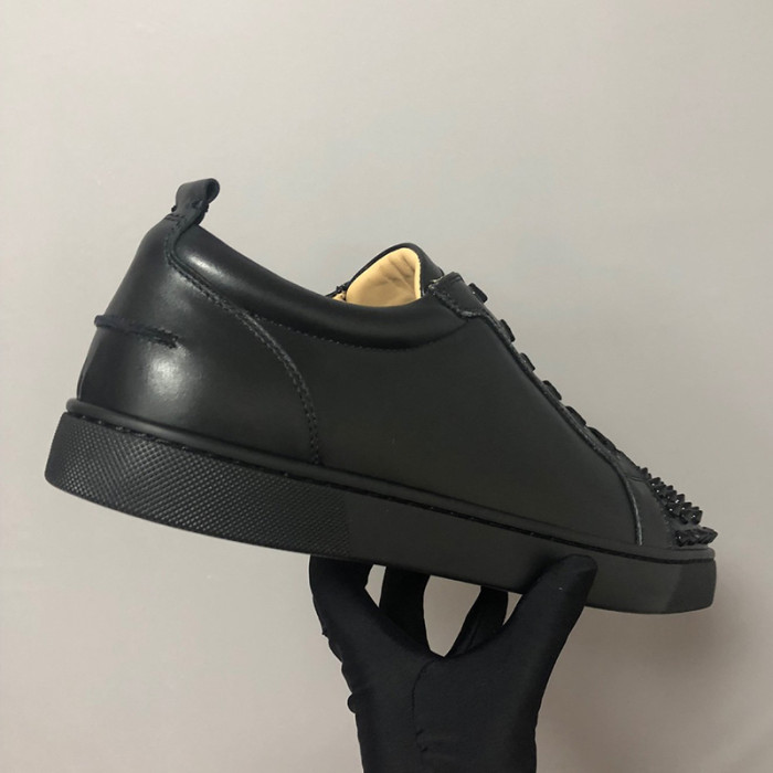 Christian Louboutin Mens Shoes Luxury Brand Red Bottom Design Louis Junior Spikes Flat with Original Box CL sneakers