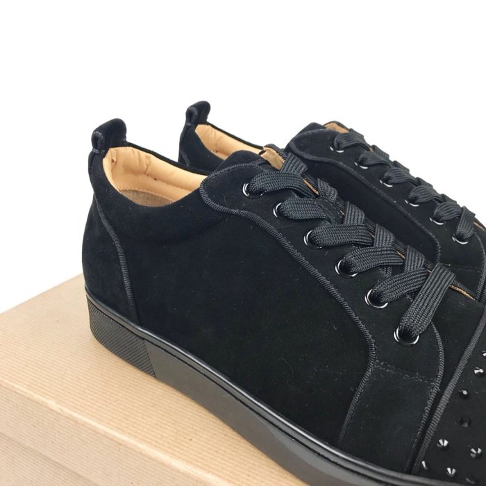 Christian Louboutin Mens Shoes Luxury Brand Red Bottom Design Louis Junior Spikes Flat with Original Box CL sneakers