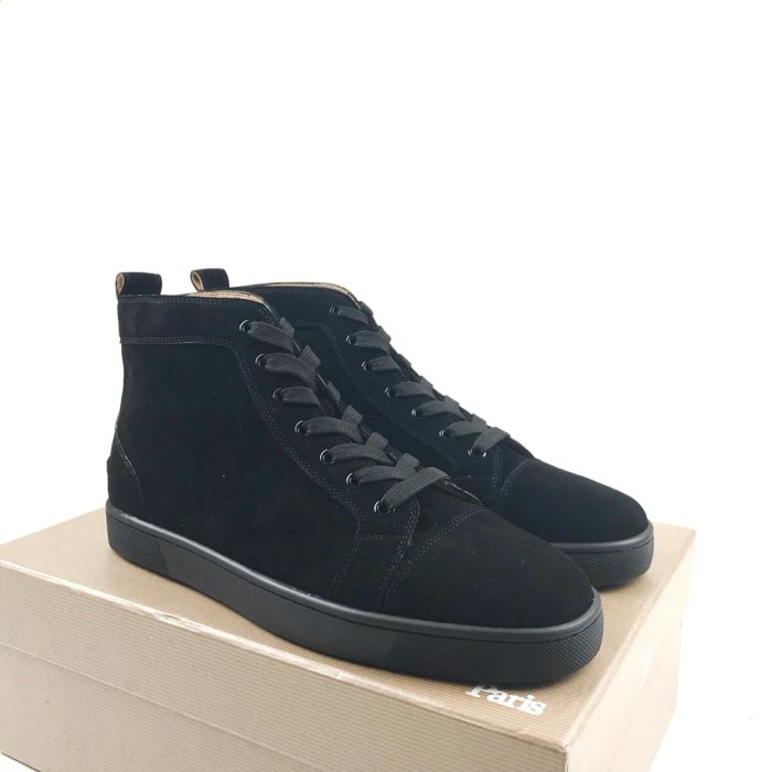 Christian Louboutin Mens Shoes Luxury Brand Red Bottom Design Louis Junior Spikes Flat with Original Box CL sneakers