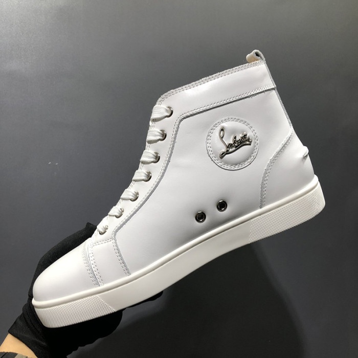 Christian Louboutin Mens Shoes Luxury Brand Red Bottom Design Louis Junior Spikes Flat with Original Box CL sneakers