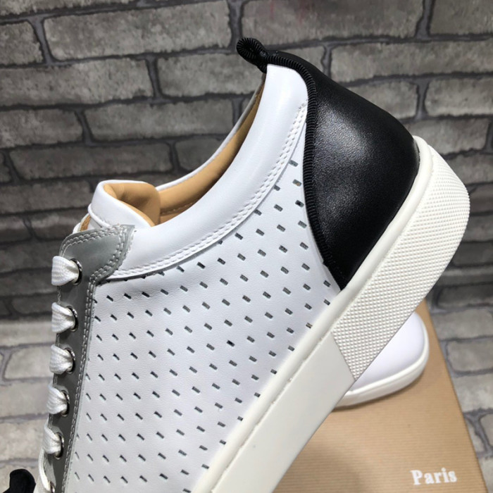 Christian Louboutin Mens Shoes Luxury Brand Red Bottom Design Louis Junior Spikes Flat with Original Box CL sneakers