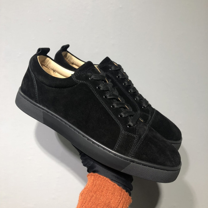 Christian Louboutin Mens Shoes Luxury Brand Red Bottom Design Louis Junior Spikes Flat with Original Box CL sneakers