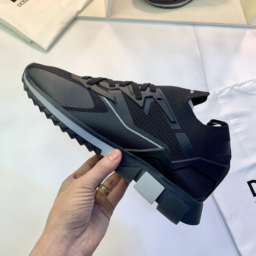 Dolce & Gabbana Womens Shoes Sneakers Luxury Brand Sorrento sneakers in stretch jersey with logo with Original Box