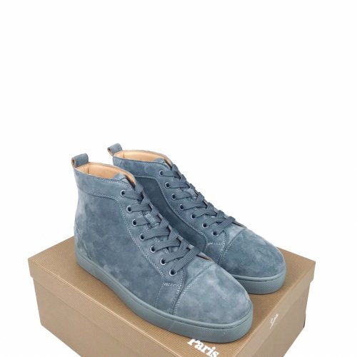 Christian Louboutin Mens Shoes Luxury Brand Red Bottom Design Louis Junior Spikes Flat with Original Box CL sneakers