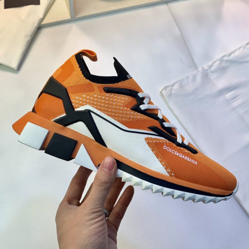 Dolce & Gabbana Womens Shoes Sneakers Luxury Brand Sorrento sneakers in stretch jersey with logo with Original Box