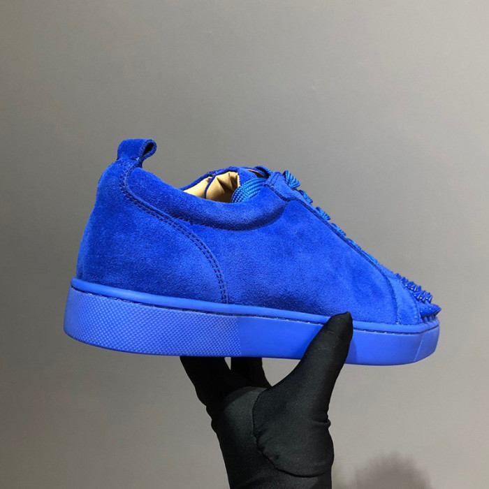 Christian Louboutin Mens Shoes Luxury Brand Red Bottom Design Louis Junior Spikes Flat with Original Box CL sneakers