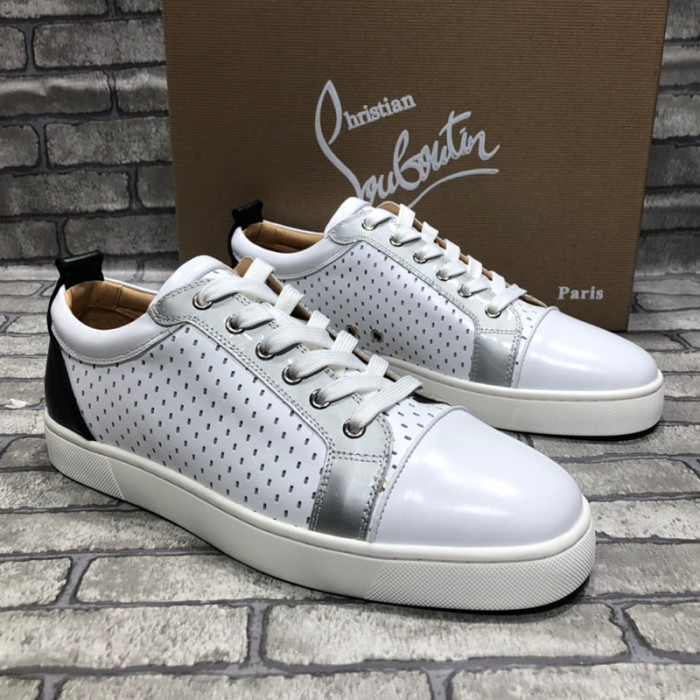 Christian Louboutin Mens Shoes Luxury Brand Red Bottom Design Louis Junior Spikes Flat with Original Box CL sneakers