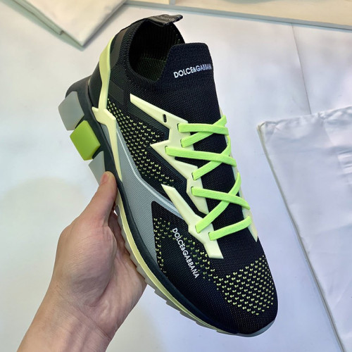 Dolce & Gabbana Womens Shoes Sneakers Luxury Brand Sorrento sneakers in stretch jersey with logo with Original Box