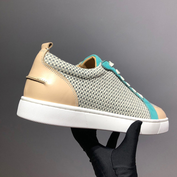 Christian Louboutin Mens Shoes Luxury Brand Red Bottom Design Louis Junior Spikes Flat with Original Box CL sneakers