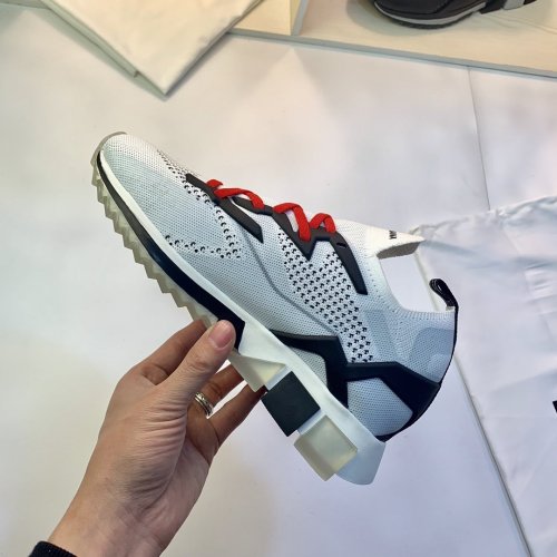 Dolce & Gabbana Womens Shoes Sneakers Luxury Brand Sorrento sneakers in stretch jersey with logo with Original Box