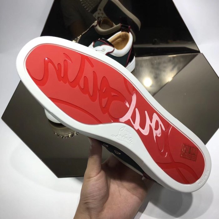 Christian Louboutin Mens Shoes Luxury Brand Red Bottom Design Louis Junior Spikes Flat with Original Box CL sneakers