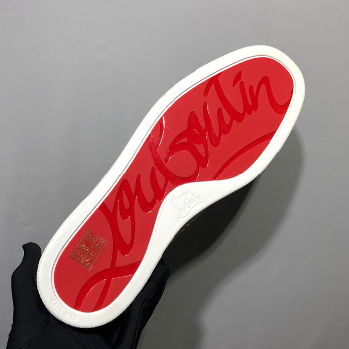 Christian Louboutin Mens Shoes Luxury Brand Red Bottom Design Louis Junior Spikes Flat with Original Box CL sneakers