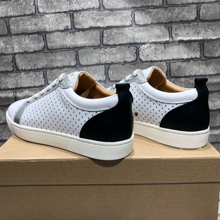 Christian Louboutin Mens Shoes Luxury Brand Red Bottom Design Louis Junior Spikes Flat with Original Box CL sneakers