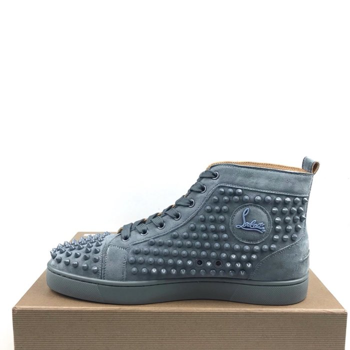 Christian Louboutin Mens Shoes Luxury Brand Red Bottom Design Louis Junior Spikes Flat with Original Box CL sneakers