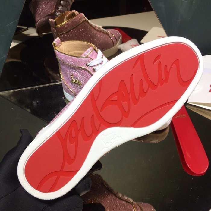 Christian Louboutin Mens Shoes Luxury Brand Red Bottom Design Louis Junior Spikes Flat with Original Box CL sneakers