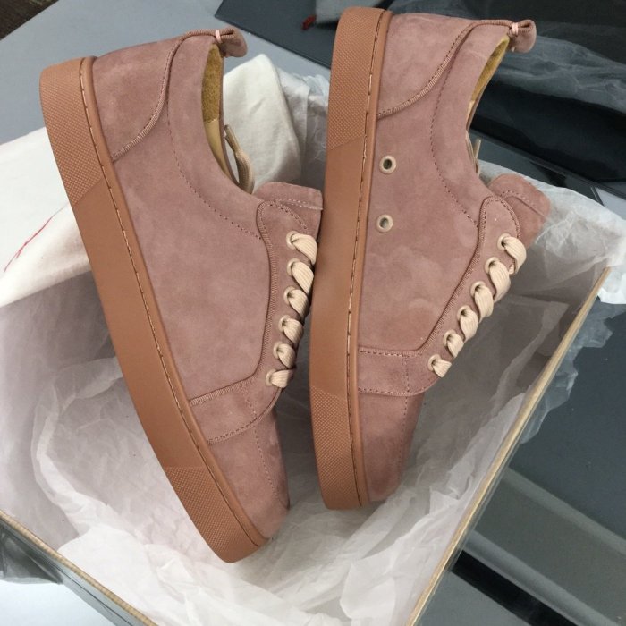 Christian Louboutin Mens Shoes Luxury Brand Red Bottom Design Louis Junior Spikes Flat with Original Box CL sneakers