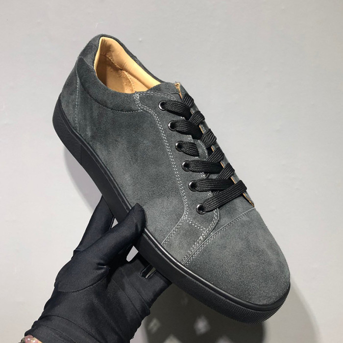 Christian Louboutin Mens Shoes Luxury Brand Red Bottom Design Louis Junior Spikes Flat with Original Box CL sneakers