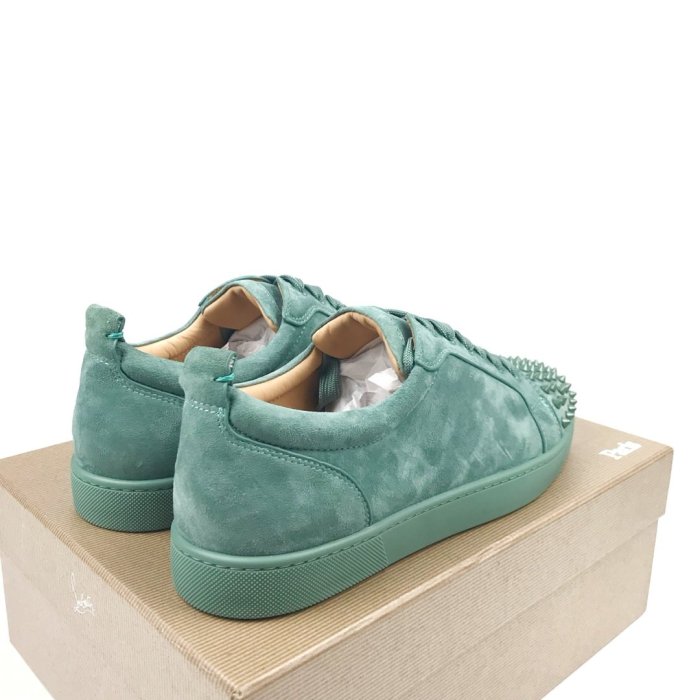 Christian Louboutin Mens Shoes Luxury Brand Red Bottom Design Louis Junior Spikes Flat with Original Box CL sneakers