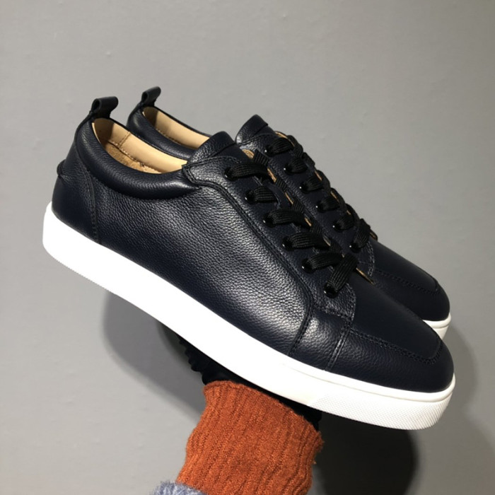 Christian Louboutin Mens Shoes Luxury Brand Red Bottom Design Louis Junior Spikes Flat with Original Box CL sneakers
