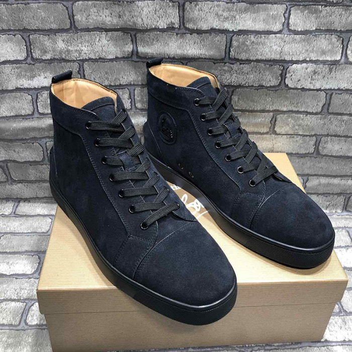 Christian Louboutin Mens Shoes Luxury Brand Red Bottom Design Louis Junior Spikes Flat with Original Box CL sneakers