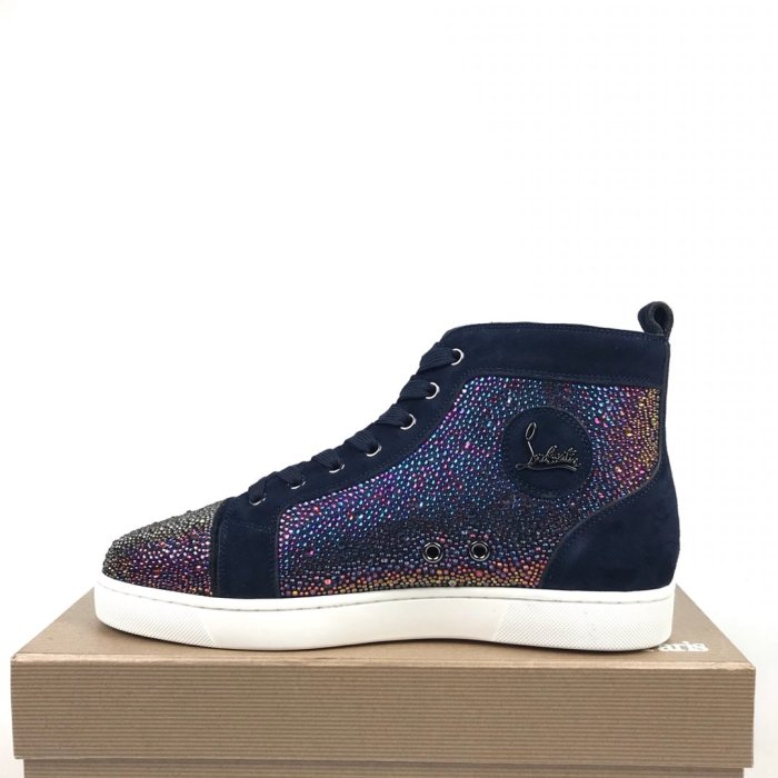 Christian Louboutin Mens Shoes Luxury Brand Red Bottom Design Louis Junior Spikes Flat with Original Box CL sneakers