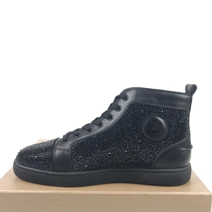 Christian Louboutin Mens Shoes Luxury Brand Red Bottom Design Louis Junior Spikes Flat with Original Box CL sneakers