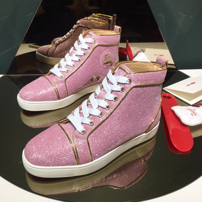 Christian Louboutin Mens Shoes Luxury Brand Red Bottom Design Louis Junior Spikes Flat with Original Box CL sneakers