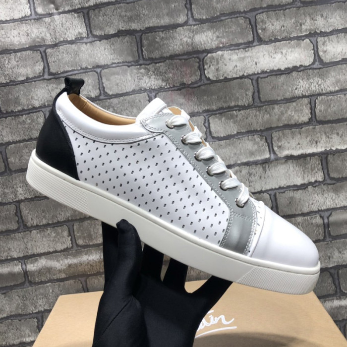 Christian Louboutin Mens Shoes Luxury Brand Red Bottom Design Louis Junior Spikes Flat with Original Box CL sneakers