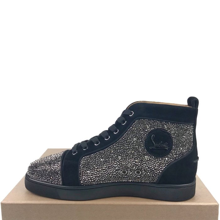 Christian Louboutin Mens Shoes Luxury Brand Red Bottom Design Louis Junior Spikes Flat with Original Box CL sneakers