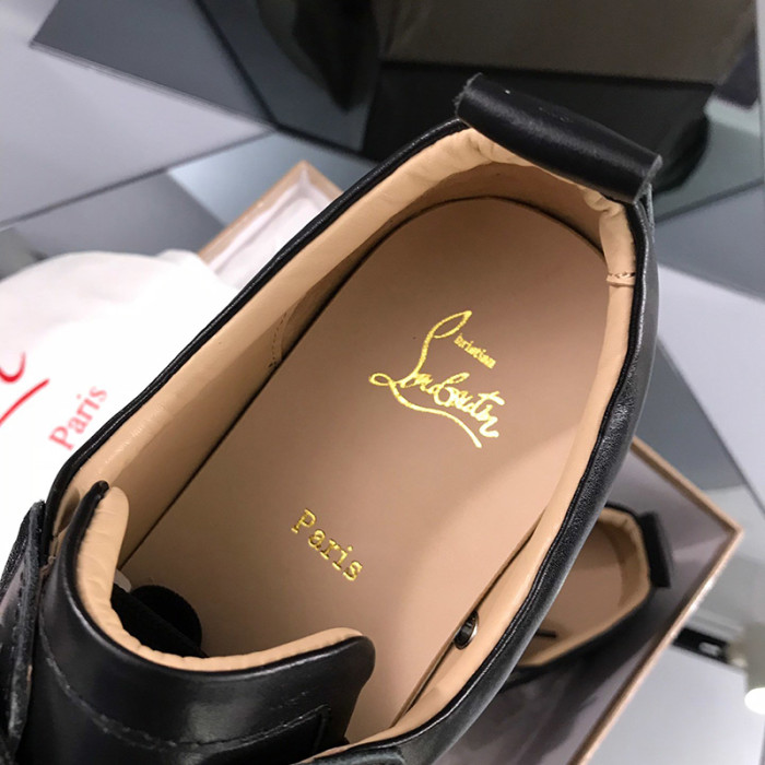 Christian Louboutin Mens Shoes Luxury Brand Red Bottom Design Louis Junior Spikes Flat with Original Box CL sneakers