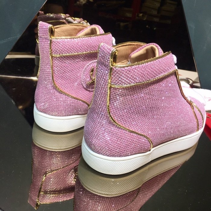 Christian Louboutin Mens Shoes Luxury Brand Red Bottom Design Louis Junior Spikes Flat with Original Box CL sneakers
