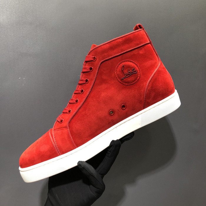 Christian Louboutin Mens Shoes Luxury Brand Red Bottom Design Louis Junior Spikes Flat with Original Box CL sneakers