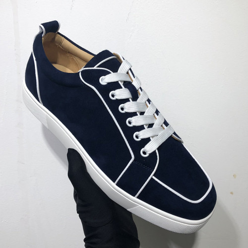 Christian Louboutin Mens Shoes Luxury Brand Red Bottom Design Louis Junior Spikes Flat with Original Box CL sneakers
