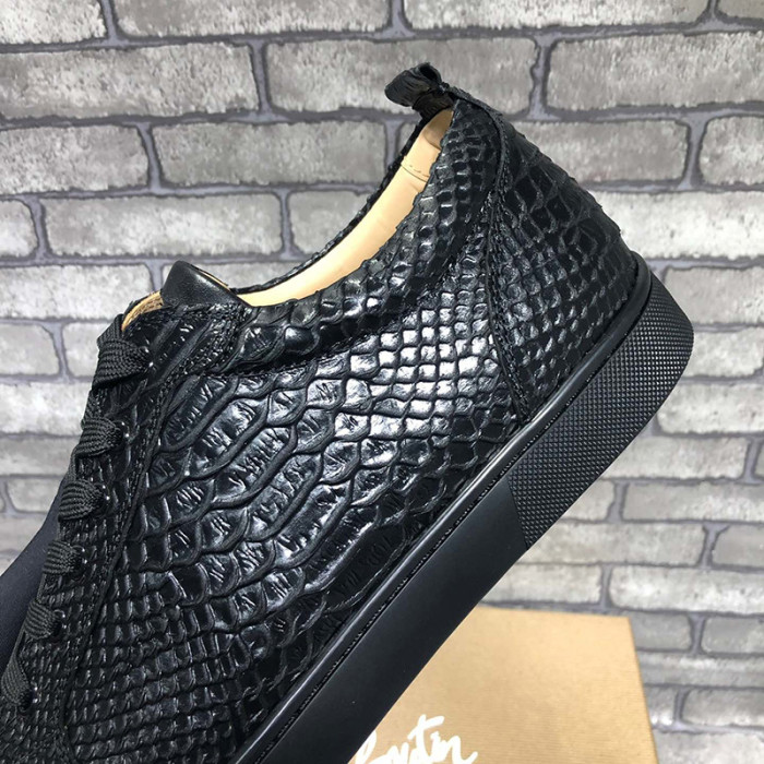 Christian Louboutin Mens Shoes Luxury Brand Red Bottom Design Louis Junior Spikes Flat with Original Box CL sneakers