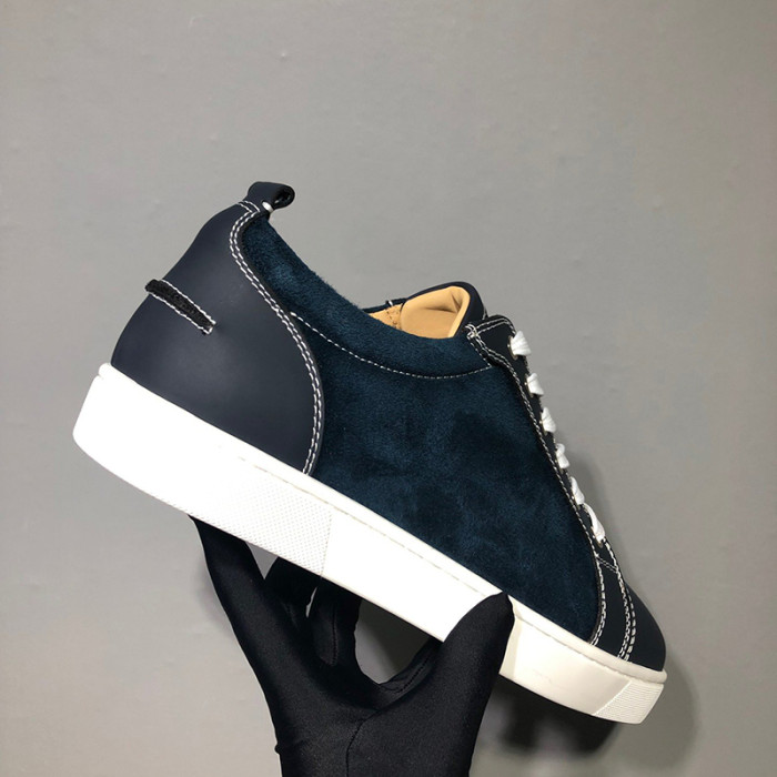 Christian Louboutin Mens Shoes Luxury Brand Red Bottom Design Louis Junior Spikes Flat with Original Box CL sneakers