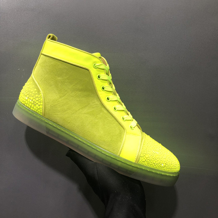 Christian Louboutin Mens Shoes Luxury Brand Red Bottom Design Louis Junior Spikes Flat with Original Box CL sneakers