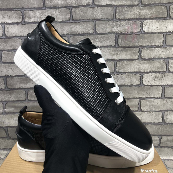 Christian Louboutin Mens Shoes Luxury Brand Red Bottom Design Louis Junior Spikes Flat with Original Box CL sneakers