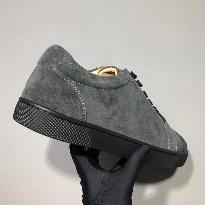 Christian Louboutin Mens Shoes Luxury Brand Red Bottom Design Louis Junior Spikes Flat with Original Box CL sneakers