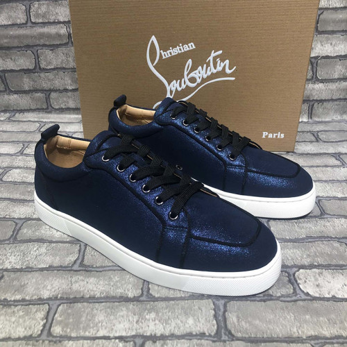 Christian Louboutin Mens Shoes Luxury Brand Red Bottom Design Louis Junior Spikes Flat with Original Box CL sneakers