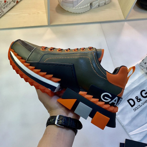 Dolce & Gabbana Womens Shoes Sneakers Lace-Up Luxury Brand Super Queen sneakers in calfskin with Original Box