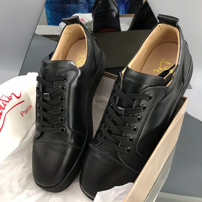 Christian Louboutin Mens Shoes Luxury Brand Red Bottom Design Louis Junior Spikes Flat with Original Box CL sneakers