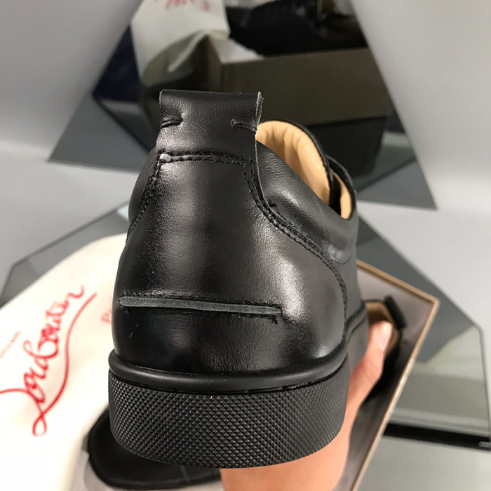 Christian Louboutin Mens Shoes Luxury Brand Red Bottom Design Louis Junior Spikes Flat with Original Box CL sneakers