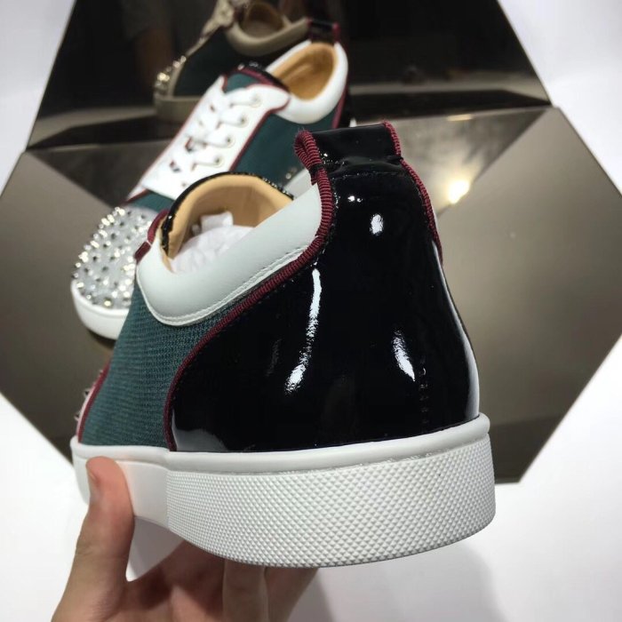Christian Louboutin Mens Shoes Luxury Brand Red Bottom Design Louis Junior Spikes Flat with Original Box CL sneakers