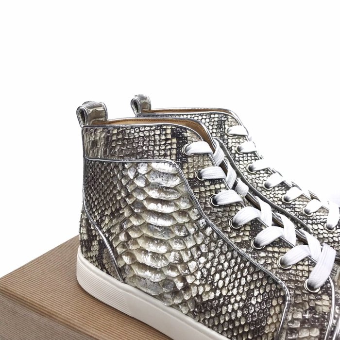 Christian Louboutin Mens Shoes Luxury Brand Red Bottom Design Louis Junior Spikes Flat with Original Box CL sneakers