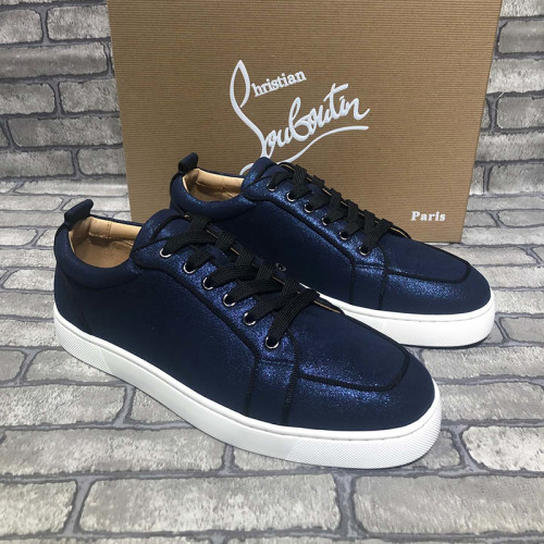 Christian Louboutin Mens Shoes Luxury Brand Red Bottom Design Louis Junior Spikes Flat with Original Box CL sneakers