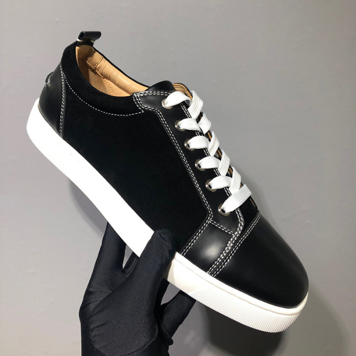 Christian Louboutin Mens Shoes Luxury Brand Red Bottom Design Louis Junior Spikes Flat with Original Box CL sneakers