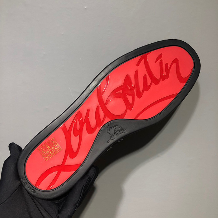 Christian Louboutin Mens Shoes Luxury Brand Red Bottom Design Louis Junior Spikes Flat with Original Box CL sneakers